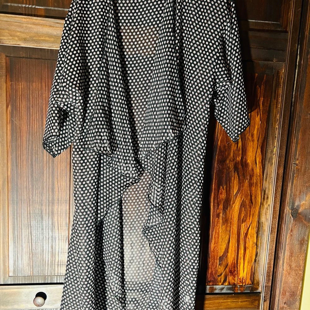 Black and White Polka Dot‎ duster